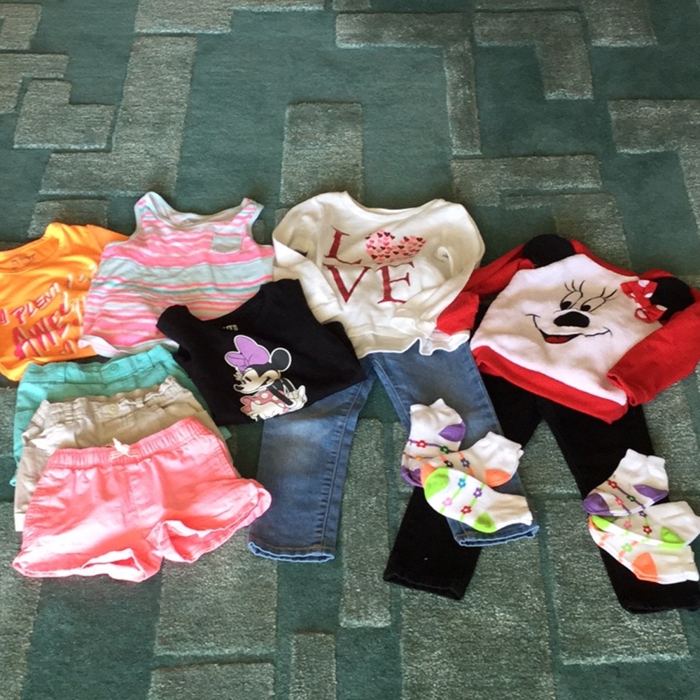 16pc. Toddler girl 3T-4T  bundle, bottoms/tops